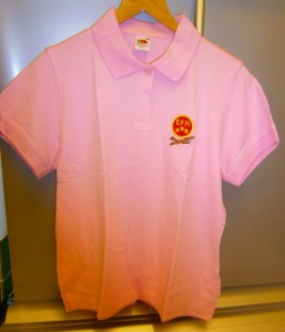 Ladies Polo Shirts £15. Available in a variety of colours.